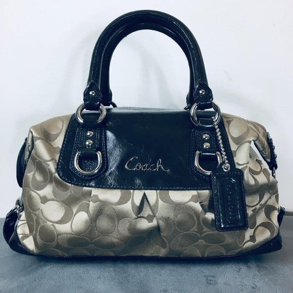 Coach Handbags - Coach Signature Brown Leather Maddison Satchel